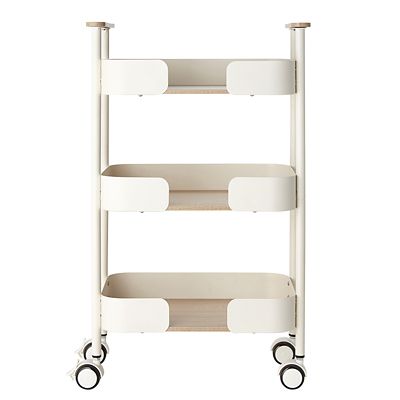 3-Tier Kitchen Trolley Cream image(5)