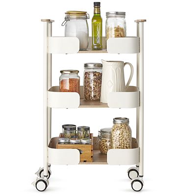 3-Tier Kitchen Trolley Cream image(6)