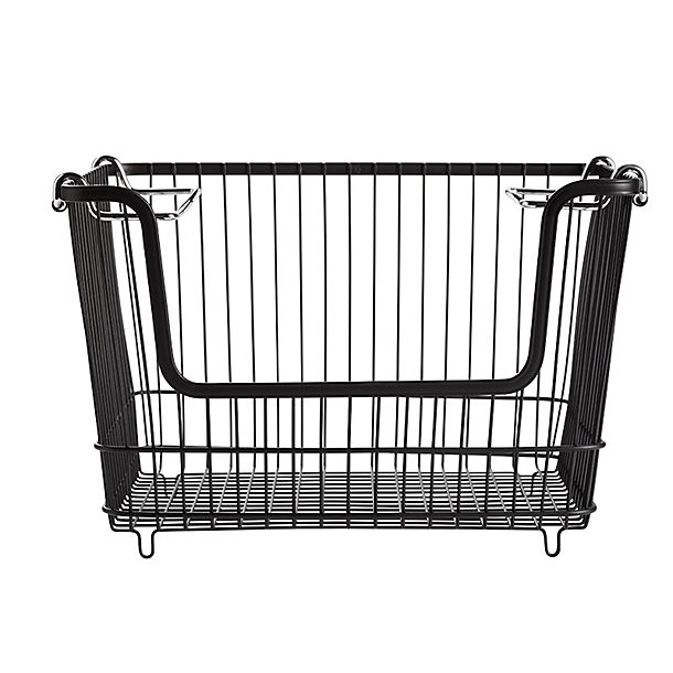 Lakeland Large Multi-Purpose Stackable Wire Storage Basket – Black image(1)