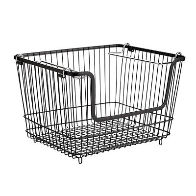 Lakeland Large Multi-Purpose Stackable Wire Storage Basket – Black image(6)