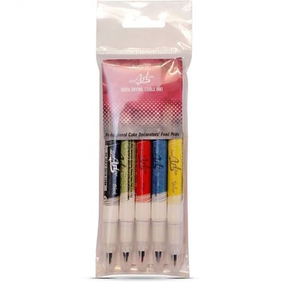 5 Rainbow Dust Double-Ended Edible Food Art Pens image(1)