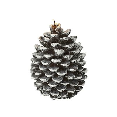 Frosted Pine Cone Christmas Candle 12cm image(1)
