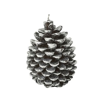 Frosted Pine Cone Christmas Candle 12cm image(3)