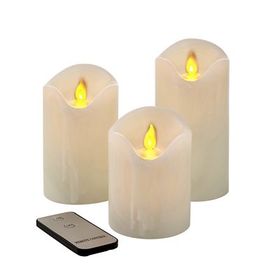 3 inch store flickering flameless candles