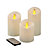 3 Remote Control Flickering LED Candles