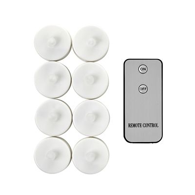 8 Remote Control White LED Tealights image(3)