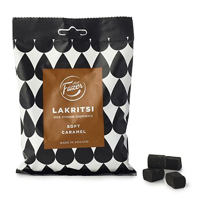 Fazer Fine Finnish Soft Caramel Liquorice 150g