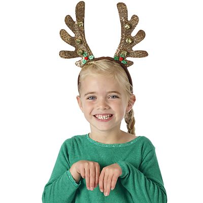 sparkly reindeer headband