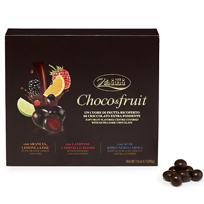 Zaini Choco & Fruit Dark Chocolates with Soft Fruit Centres 210g image(1)