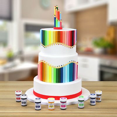 PME Concentrated Food Paste Colours for Cake Decorating – Set of 8 - (Image 2)