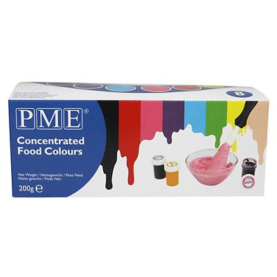 PME Concentrated Food Paste Colours for Cake Decorating – Set of 8 - (Image 3)