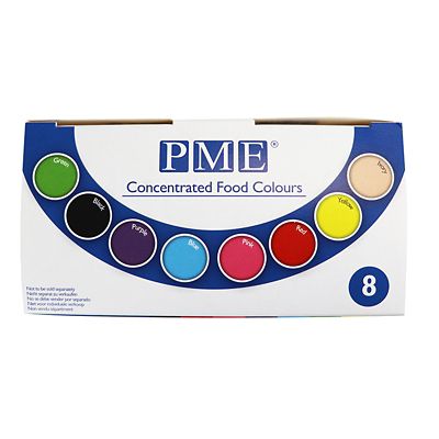 PME Concentrated Food Paste Colours for Cake Decorating – Set of 8 - (Image 4)
