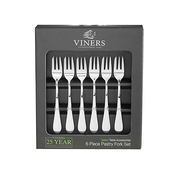 6pc Viners Select Stainless Steel Pastry Fork Set image(1)