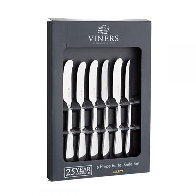 Viners 6 Piece Stainless Steel Knife Block Set