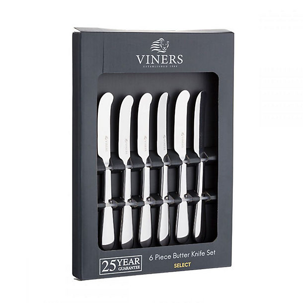 6pc Viners Select Stainless Steel Butter Knife Set image(1)