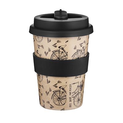Huskup Reusable Eco Cup – Bicycle 400ml - (Image 2)