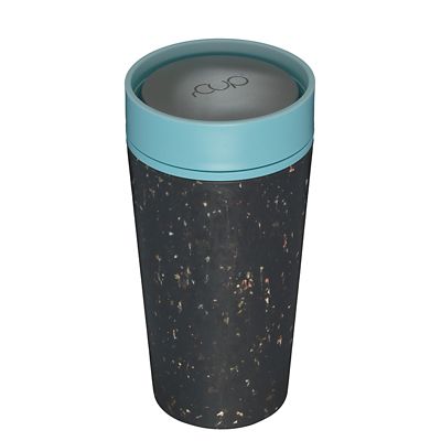 rCUP Recycled Coffee Cup – Black and Teal 340ml image(6)