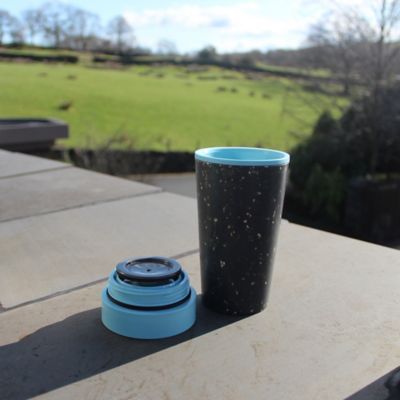 rCUP Recycled Coffee Cup – Black and Teal 340ml image(9)