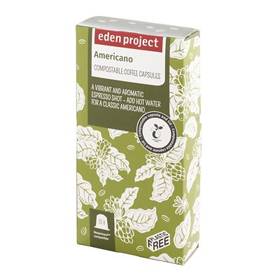 Eden Project Biodegradable Coffee Capsules Americano – Pack of 10 - (Image 2)