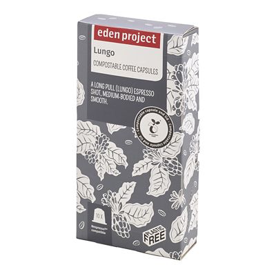 Eden Project Biodegradable Coffee Capsules Lungo – Pack of 10 - (Image 2)