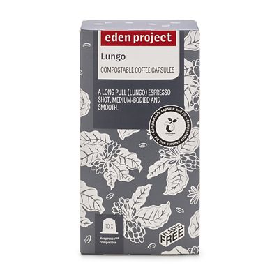 Eden Project Biodegradable Coffee Capsules Lungo – Pack of 10 - (Image 3)