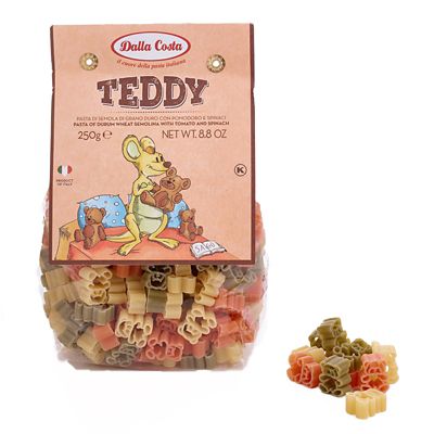 Dalla Costa Tricolour Teddy Pasta Shapes 250g