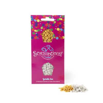 Scrumptious Sprinkles Metallic Stars Duo – Silver and Gold 2 x 15g image(1)