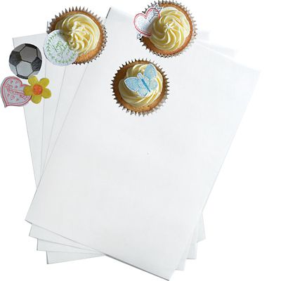 12 A4 Edible Wafer Paper Sheets – White