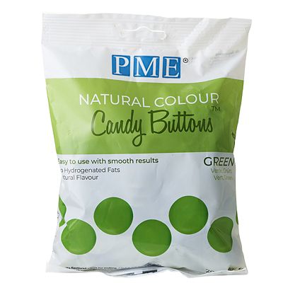 PME Natural Colour Candy Buttons Green 200g - (Image 3)