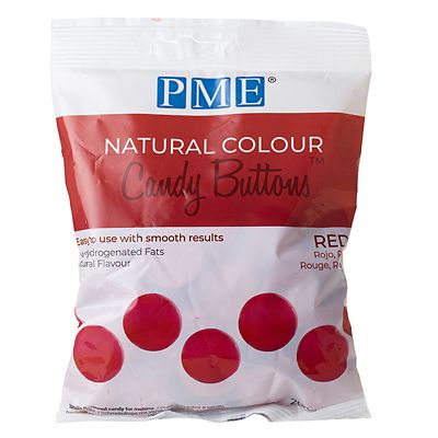 PME Natural Colour Candy Buttons Red 200g image(3)