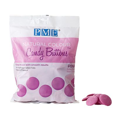 PME Natural Colour Candy Buttons Pink 200g image(1)