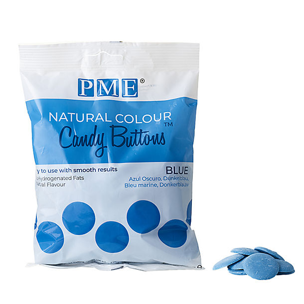 PME Natural Colour Candy Buttons Blue 200g image(1)