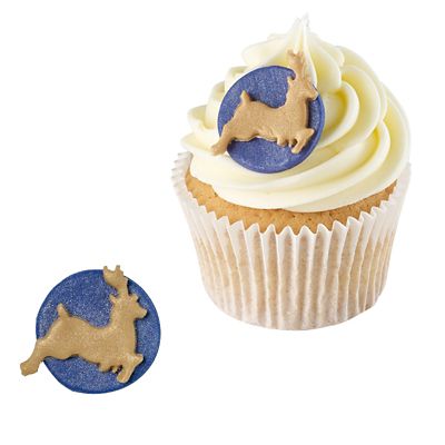 Midnight Sparkle Reindeer Sugarcraft Cake Toppers – Pack of 5 - (Image 2)