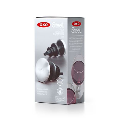 OXO SteeL Spill-Proof Wine Stopper – Pack of 2 image(7)