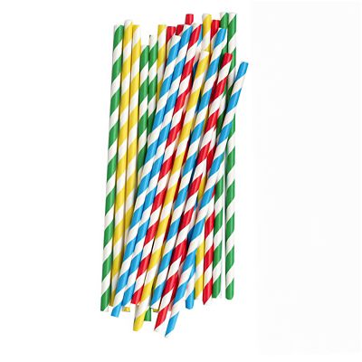25 Swantex Striped Summer Paper Drinking Straws Lakeland
