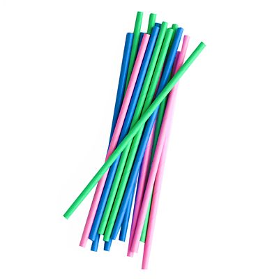 100 Swantex Paper Drinking Straws Neon Colours Lakeland