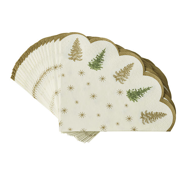 Cotswold Tree Scalloped Paper Napkins – Pack of 20 image(1)