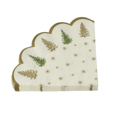 Cotswold Tree Scalloped Paper Napkins – Pack of 20 image(4)