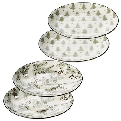 Festive Forest Christmas Side Plates – Set of 4 - (Image 1)