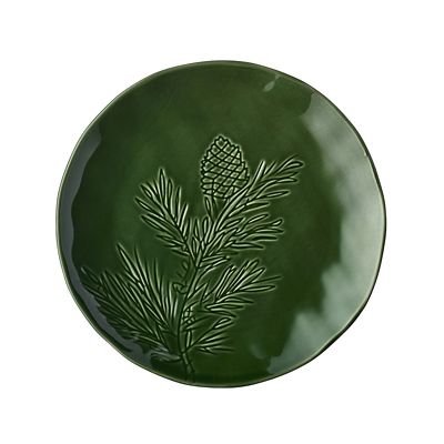 Festive Forest Pine Cone Plate Dark Green 20.5cm Dia. image(1)