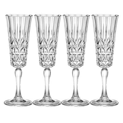 Crystal-Look Acrylic Flutes – Set of 4