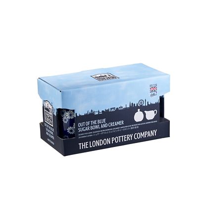 London Pottery Out of the Blue Sugar Bowl and Creamer Set image(6)