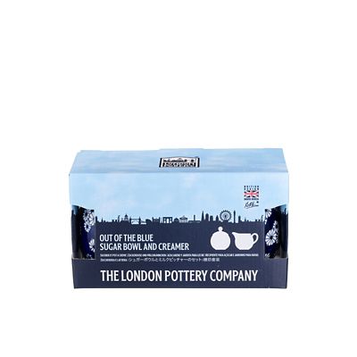 London Pottery Out of the Blue Sugar Bowl and Creamer Set image(7)