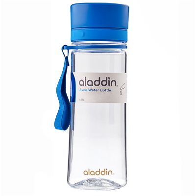 Transparent Water Bottle With Patterns Blue 350 ml Graphics Aveo  10-01101-092 ALADDIN