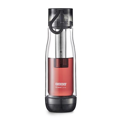 Zoku GlassCore Tea Infuser Flask 450ml Lakeland