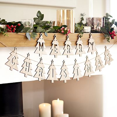 Merry Christmas Wooden Bunting Decoration image(2)