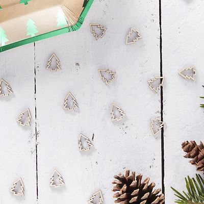 Wooden Christmas Tree Table Confetti - (Image 4)