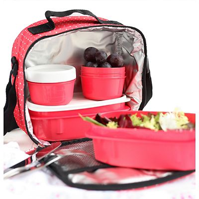 Tatay 5-Piece Urban Lunch Pack with 4 Food Containers – Red image(4)