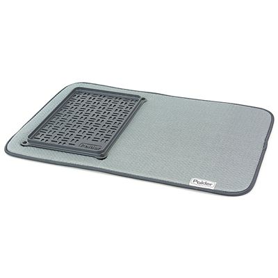 Polder Microfibre Dish Drying Mat And Glass Tray Lakeland