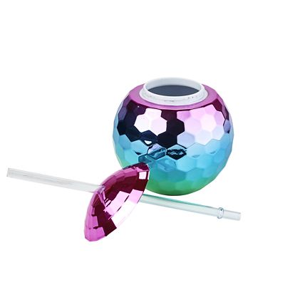 Disco Ball Cocktail Cup and Straw - (Image 1)